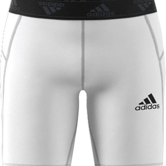 NEW Adidas Men's Techfit Short Tights, White, Small - Picture 1 of 2